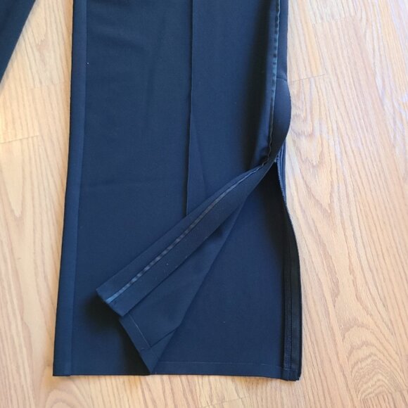 ATHLETA METROPOLIS WIDE LEG HIGH RISE PANTS ZIPPERED VENT HEM ELASTIC WAIST sz 6 - Picture 6 of 7